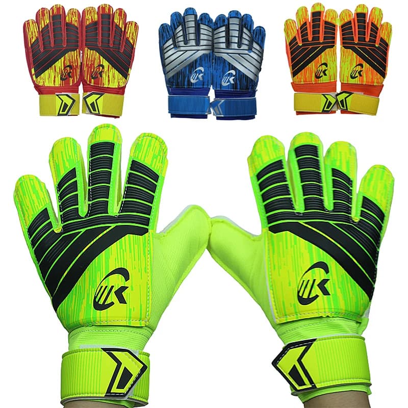 Guanti da portiere in lattice antiscivolo con protezione per le dita – Adatti per bambini e adulti, attrezzatura da portiere per il calcio