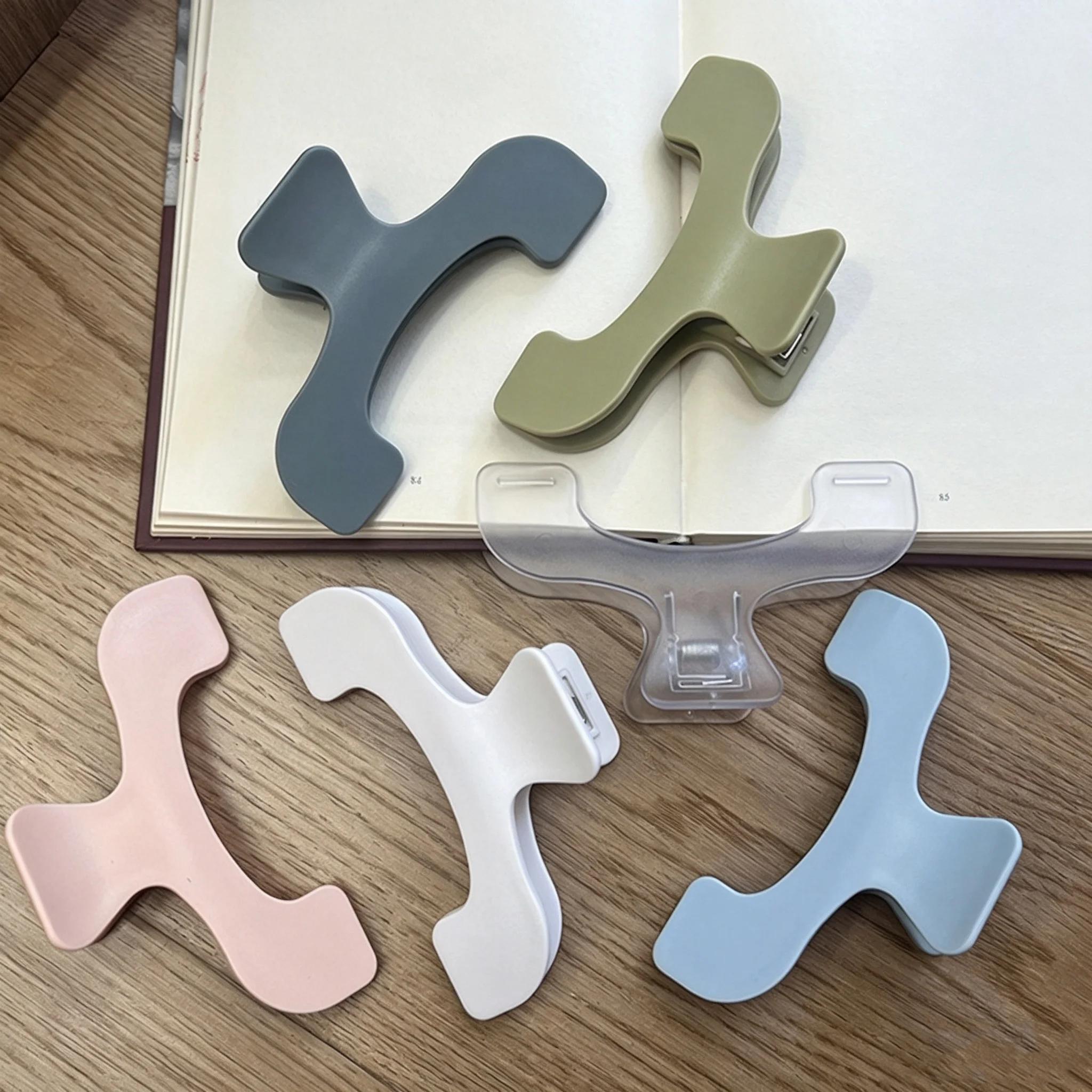 Clip per Libri Trasparente Extra Large, Segnapagina in Plastica per Lettura, Studio, Ufficio, Aula, Cancelleria