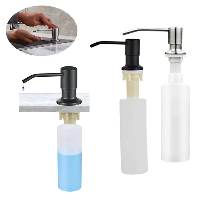 Lavello da cucina pompa per Dispenser di sapone liquido bottiglia di sapone liquido in acciaio inossidabile supporto per lavello bottiglia per Dispenser di sapone a pressione manuale