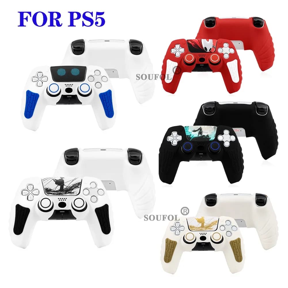 Custodia protettiva per controller PS5 Cover in silicone per controller PS5 Custodia in silicone antiscivolo Accessori per impugnature per pollice