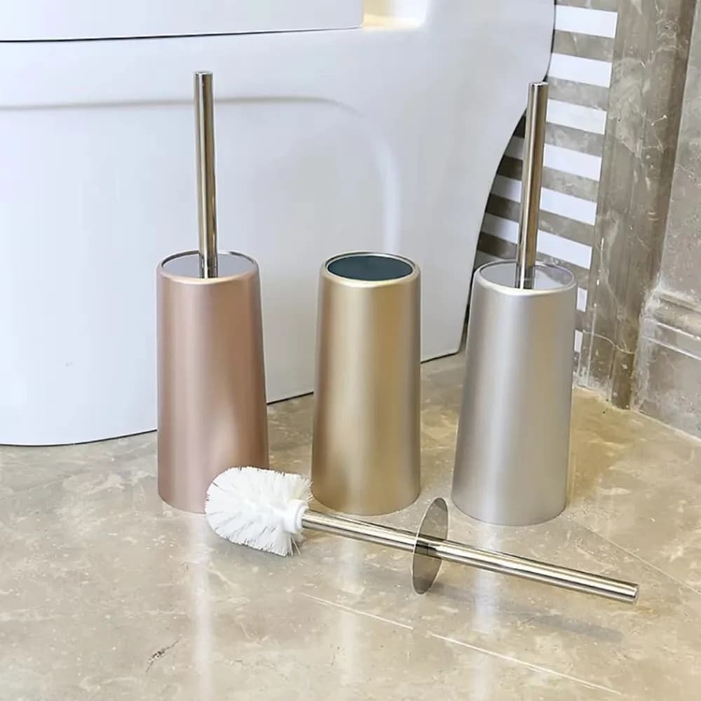 Spazzola per WC durevole e facile da pulire con supporto Spazzola per WC salvaspazio con manico lungo Spazzola per pulizia del bagno per la pulizia dei pavimenti