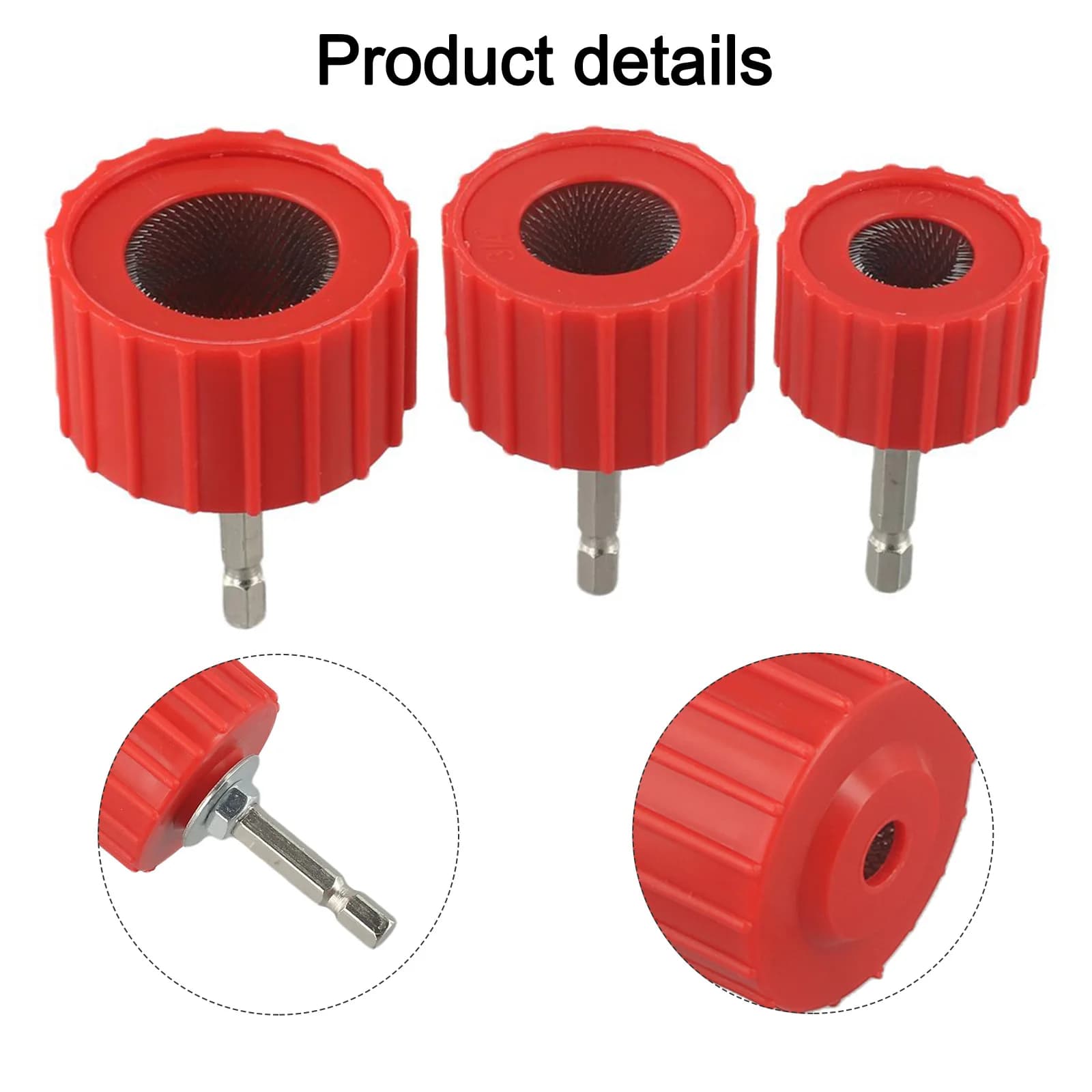 Copper Pipe Cleaning Kit 3/9 Pieces Steel Wire Brush Set For Electric Drill 1/4" Handle Tube Cleaner