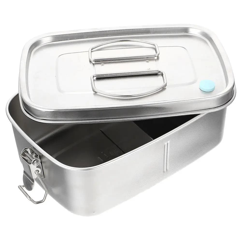 Contenitore per il pranzo portatile riutilizzabile in acciaio inossidabile 304 per adulti e bambini, per picnic all'aperto, campeggio, escursionismo