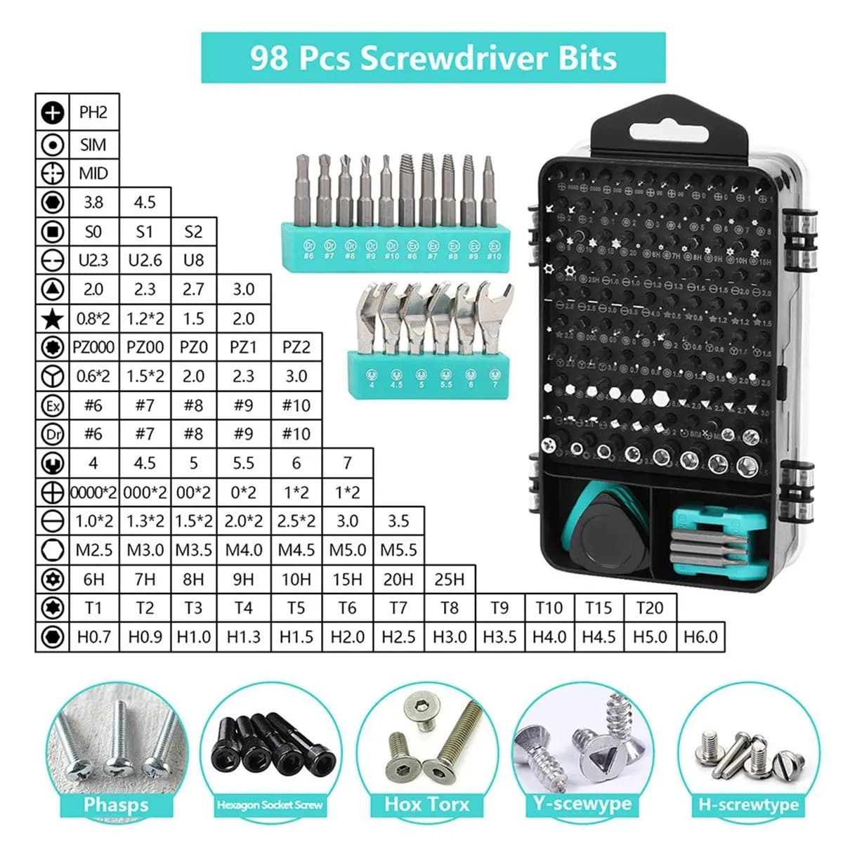 138 in 1 Screwdriver Set Magnetic Torx Screw Driver Bit Drill Kit Multitool for PC Repair Hand Tool Set
