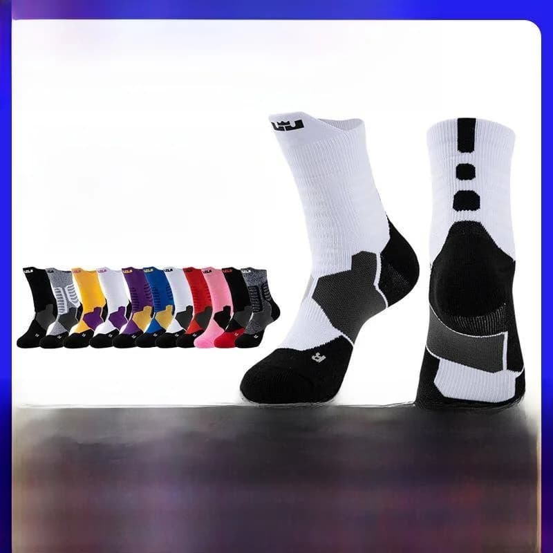 Thickened Towel Bottom Basketball Socks High Top Mid-Calf Training Sports Socks for Men Professional Cotton Sport Socks