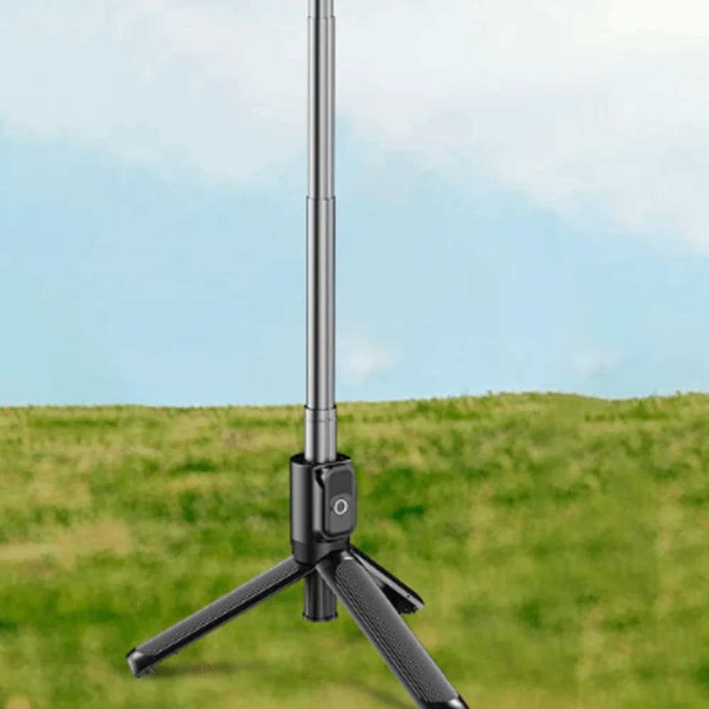 Bastone selfie telescopico da 1,3/1,7 M Treppiede portatile Bastone selfie Bluetooth Supporto per selfie leggero e regolabile