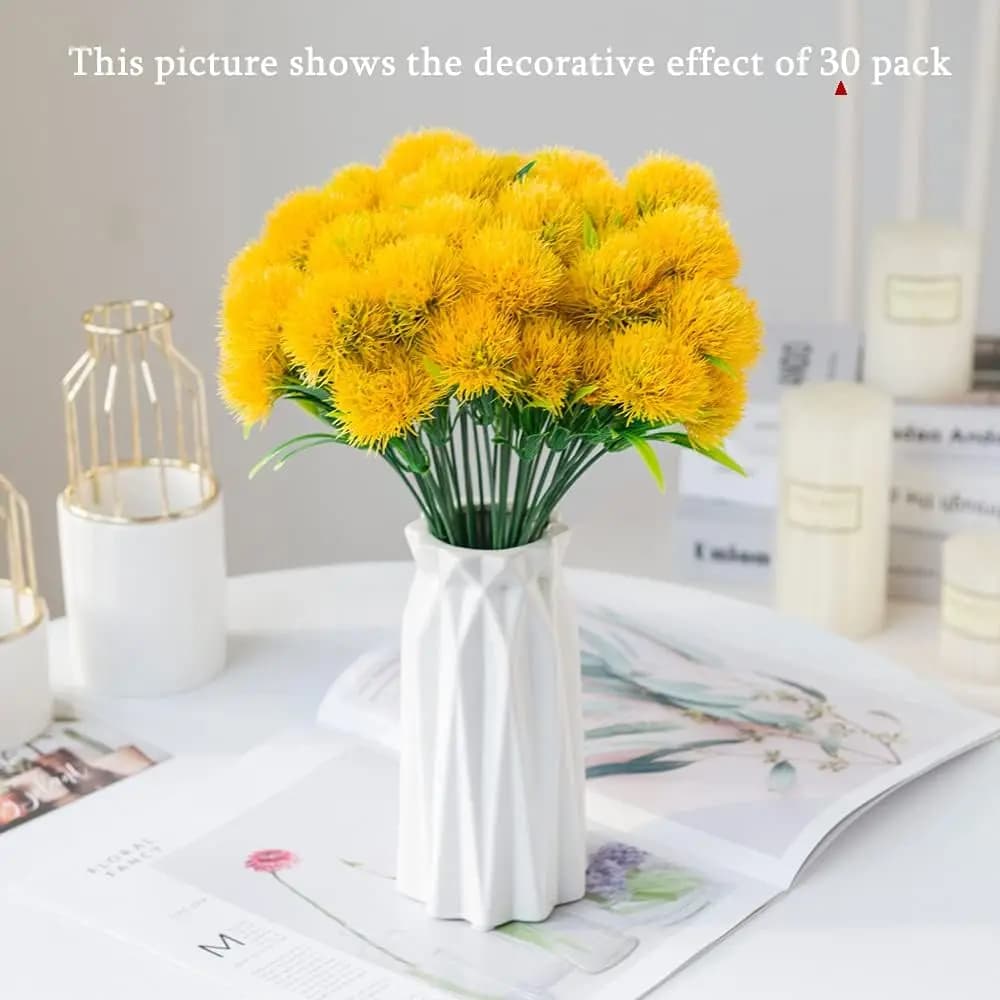 Artificial Plastic 12 Pcs Flower Plant Wedding Bouquet Interior Home Decor Floral Supplies Vase Filling Garden Backdrop DIY Gift