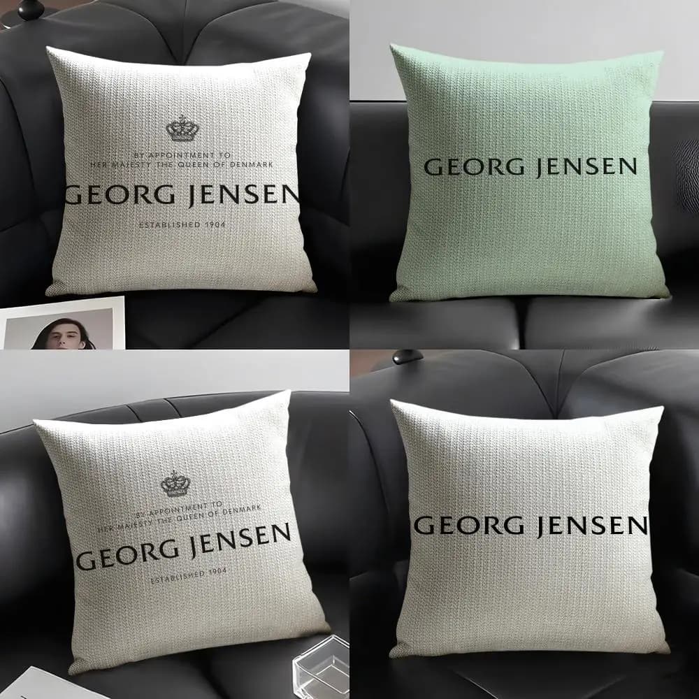 Jewellery & Silver Georg J-Jensen Cushion Cover Summer Linen Organic Fabric Double-Sided Printing Sofa Pillow Case Home Decor