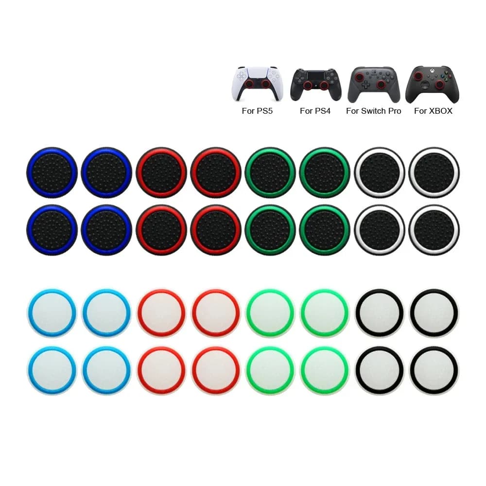 100-200 pezzi di ricambio in silicone con impugnatura per pollice, coperchio per joystick analogico per controller di gioco Ps3 / Ps4/ Ps5 / Xbox 360 / One