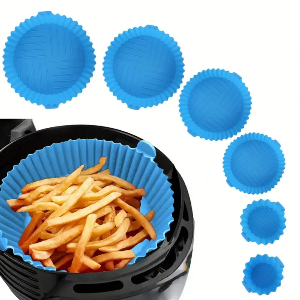 Air frying tray sheet with silicone pan for air frying machine Set for silicone air frying machine for food use for various Qt fryers for parchment