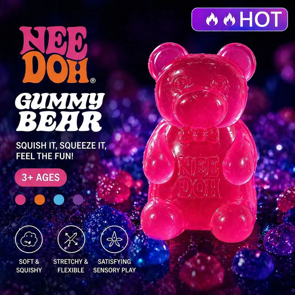 Schylling Nee doh Maltose Cute Bear Maltose Squeeze Toy Dough Colorful Sensory Toy Creative Item Desk Decoration Stress Relief