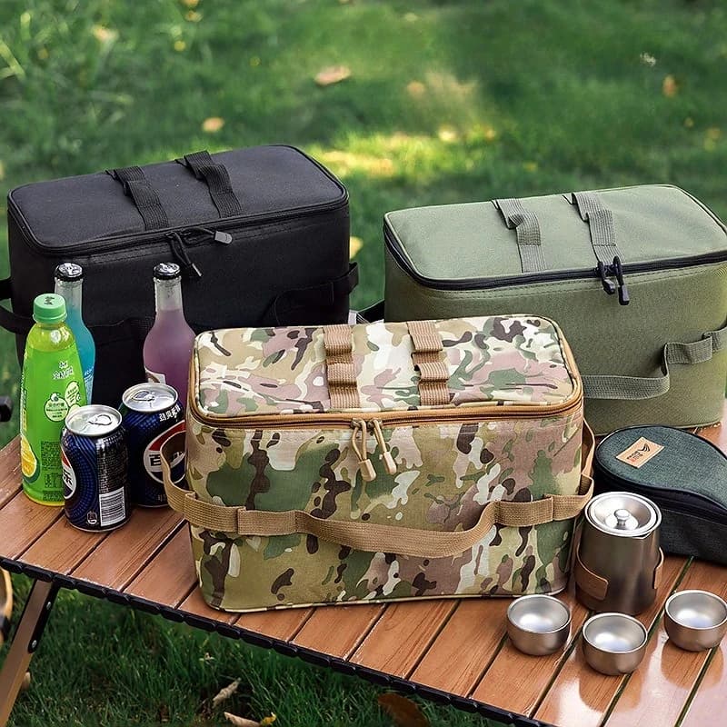 Borsa Tattica Multifunzionale da Esterno, Borsa da Picnic Antiurto, Borsa Portaoggetti per Fornello, Borsa Tattica per Picnic e Campeggio