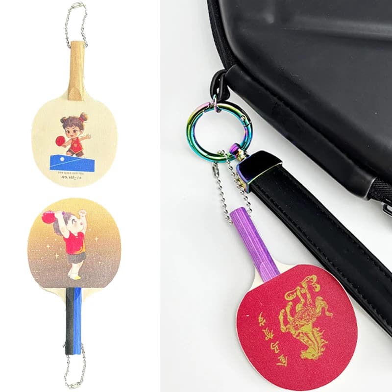 Sports Keyring with Mini Ping Pong Rack, Nice Souvenir Gift, Keyring Pendant for Sports enthusiasts, 1 Piece