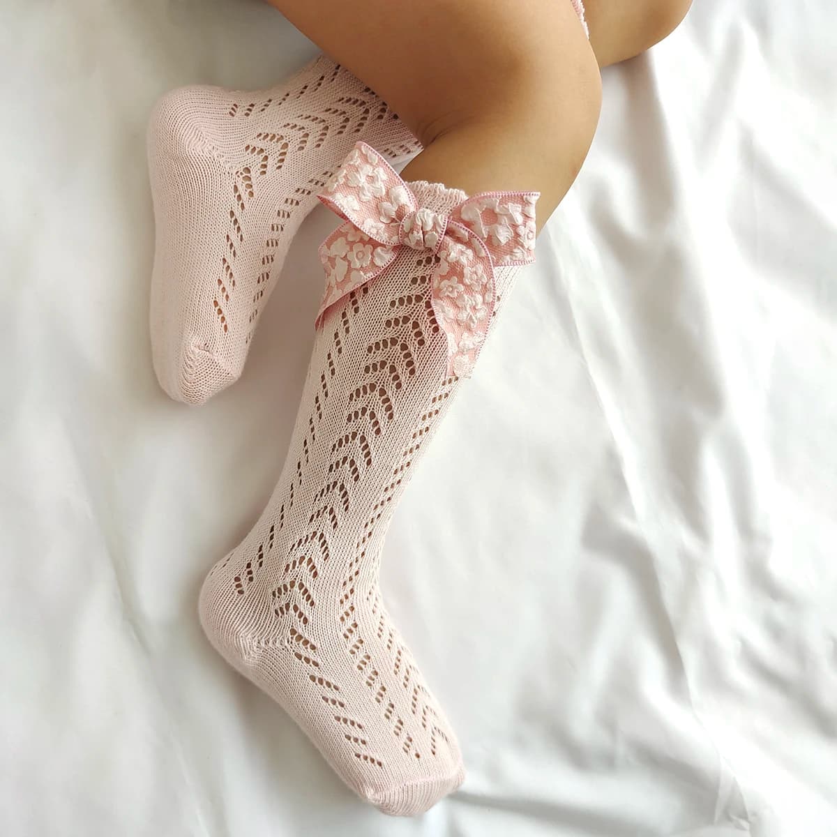 Calzini a rete per bambini nuovi estivi per bambini Calzini alti al ginocchio in cotone per bambini Calzini a rete da pesca per ragazze Scava fuori Calzini per neonati