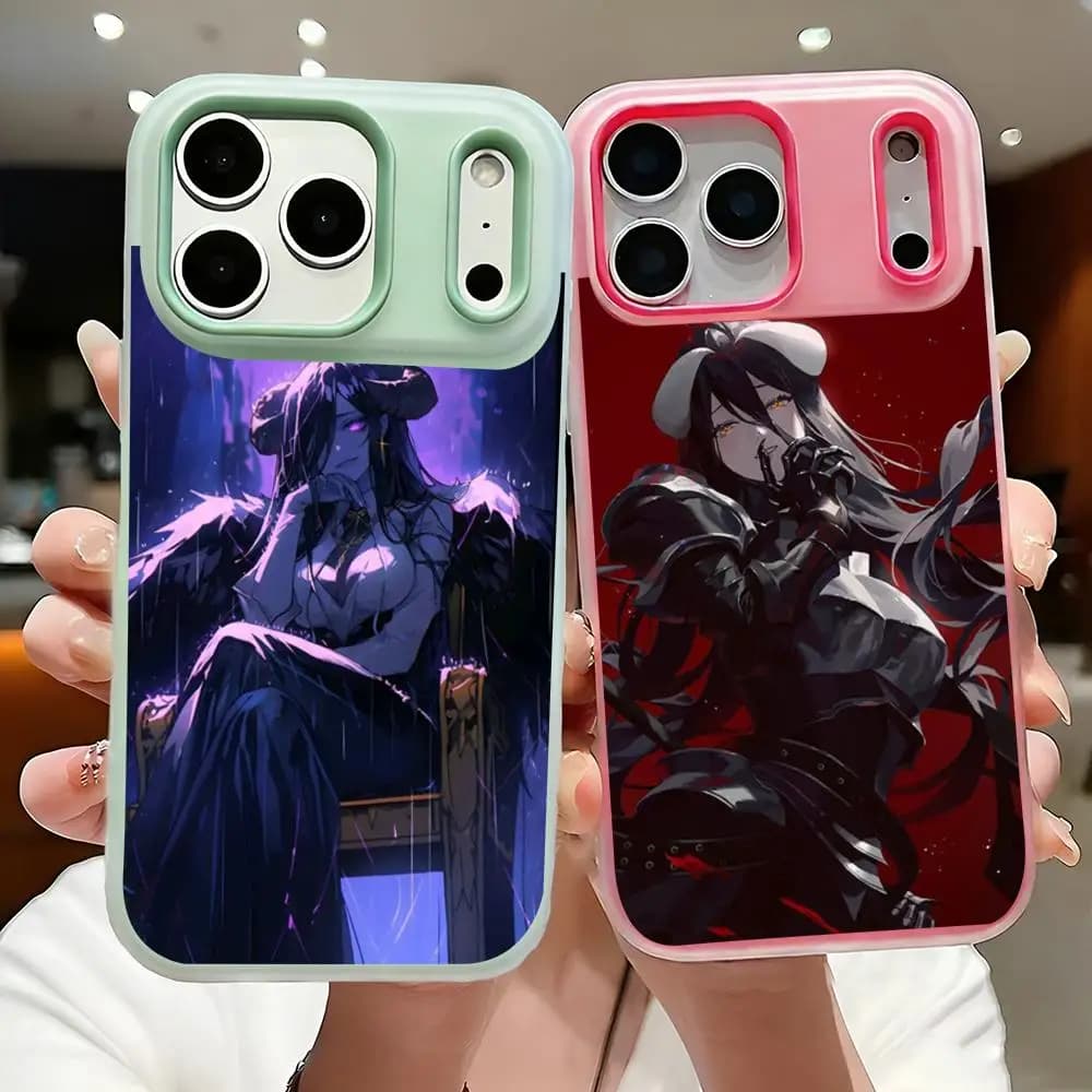 Custodia per telefono A-Albedo O-Overlord Anime, sottile trasparente in gel, per Phone 17-12, cover morbida in TPU anti-ammaccamento e anti-ingiallimento
