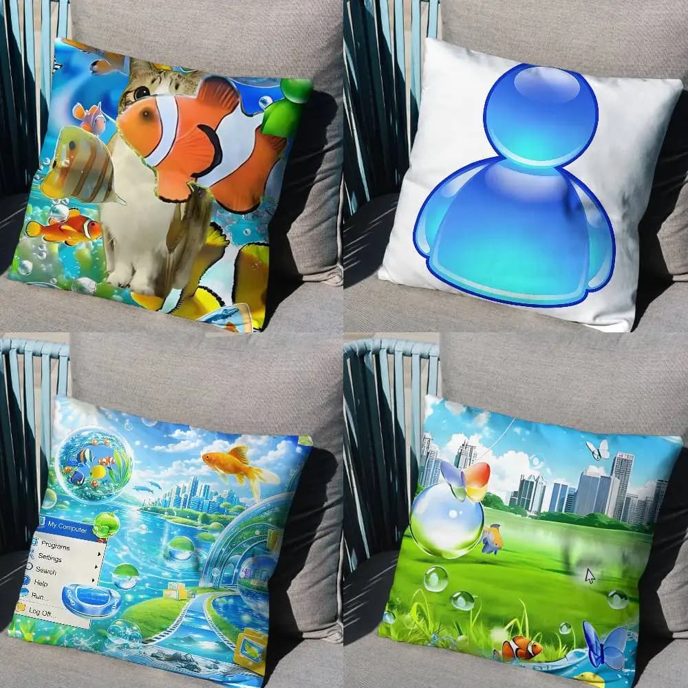 Art Nostalgia Frutiger Aero pillow cover living room sofa cushion cover bedroom room bed pillow cover home decoration