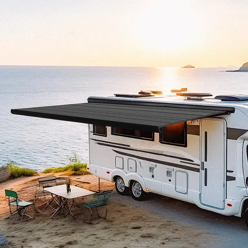 Awnlux 530W CIGS Flexible Solar Panel for RV Vehicle Outdoor Style 360° Rollable Solar Cassette Awning Highest Power Output