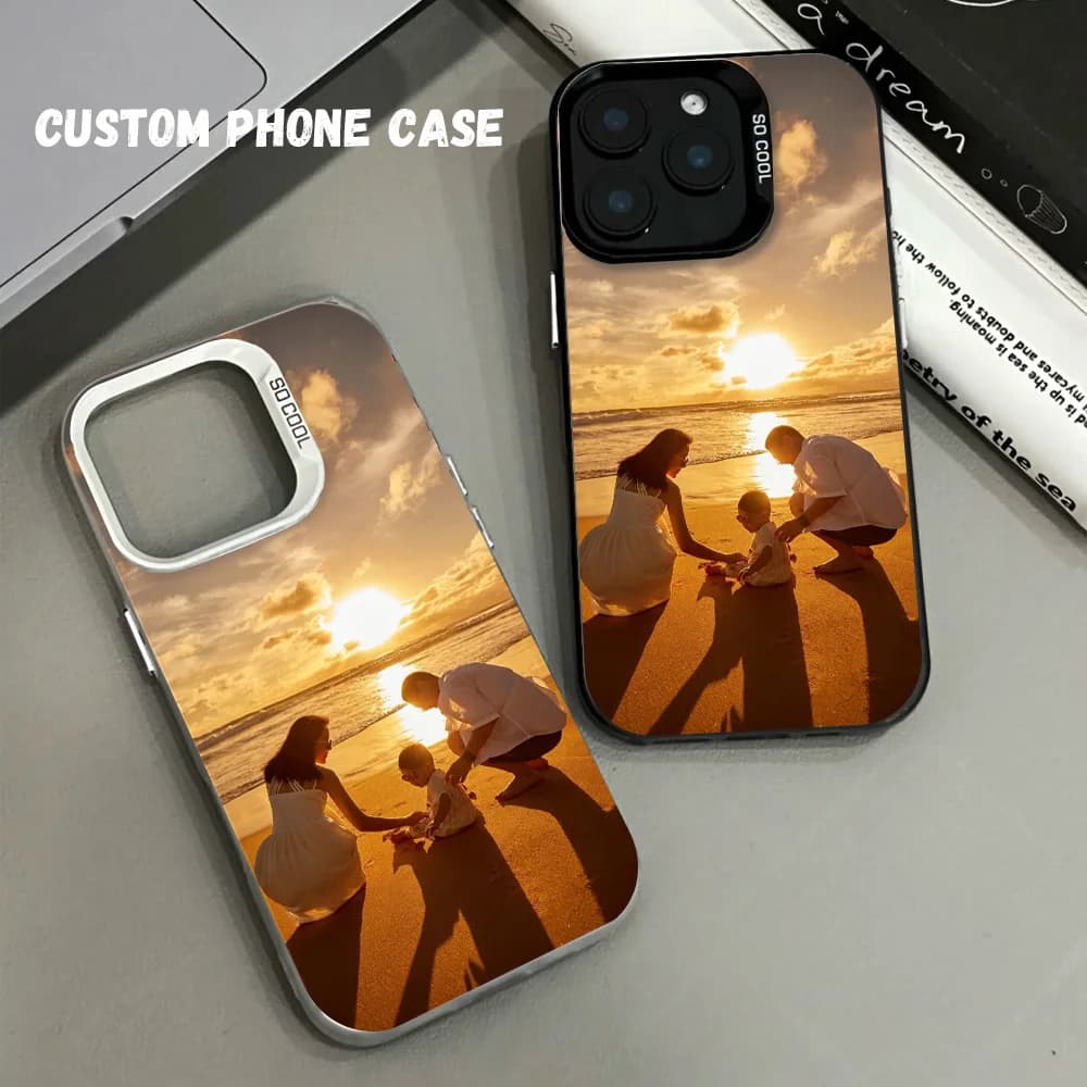 Cover IMD Personalizzata con Foto Fai-da-te per iPhone 17, 16, 15, 14, 13, 12, 11 Pro Max, Mini, 17e, SE 2020, 2022, Air, XS, XR, 16e, 7, 8 Plus