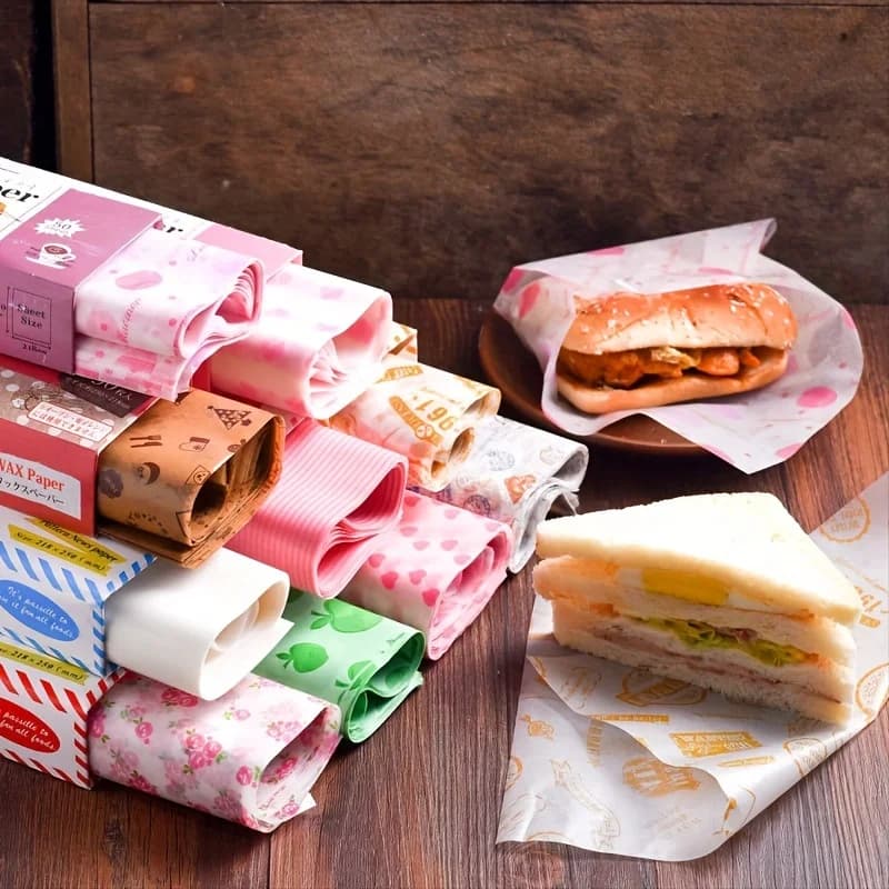 Carta cerata per alimenti, carta da forno per alimenti, carta antigrasso per alimenti, per sandwich, pane, hamburger, strumenti da forno in carta oleata