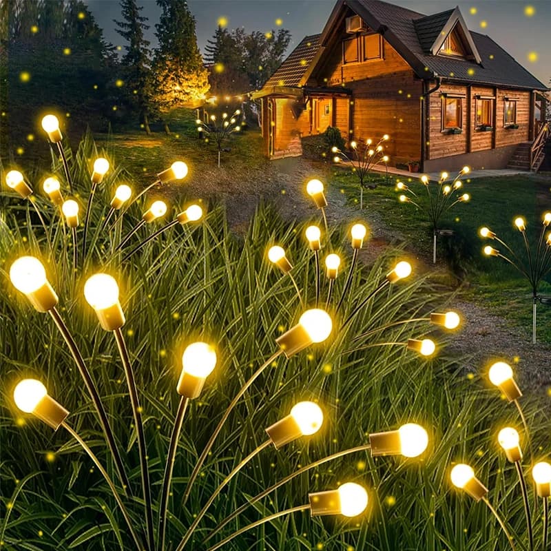 Luci da giardino: nuove luci lucciole ad energia solare aggiornate Luci da giardino Vibran impermeabili per esterni per la decorazione
