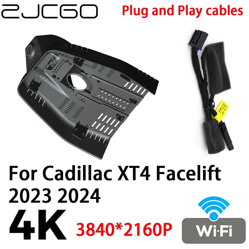 ZJCGO 4K 2160P DVR for car Dash Cam Video Plug and Play for Cadillac XT4 Facelift 2023 2024