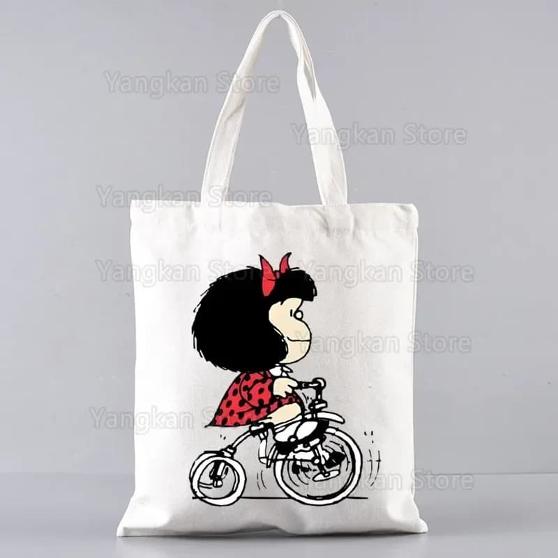 Mafalda Shopping Bag Grocery Shopper Jute Bag Shopping Tote Bag Shoping Reusable Bolsa Compra Sacolas
