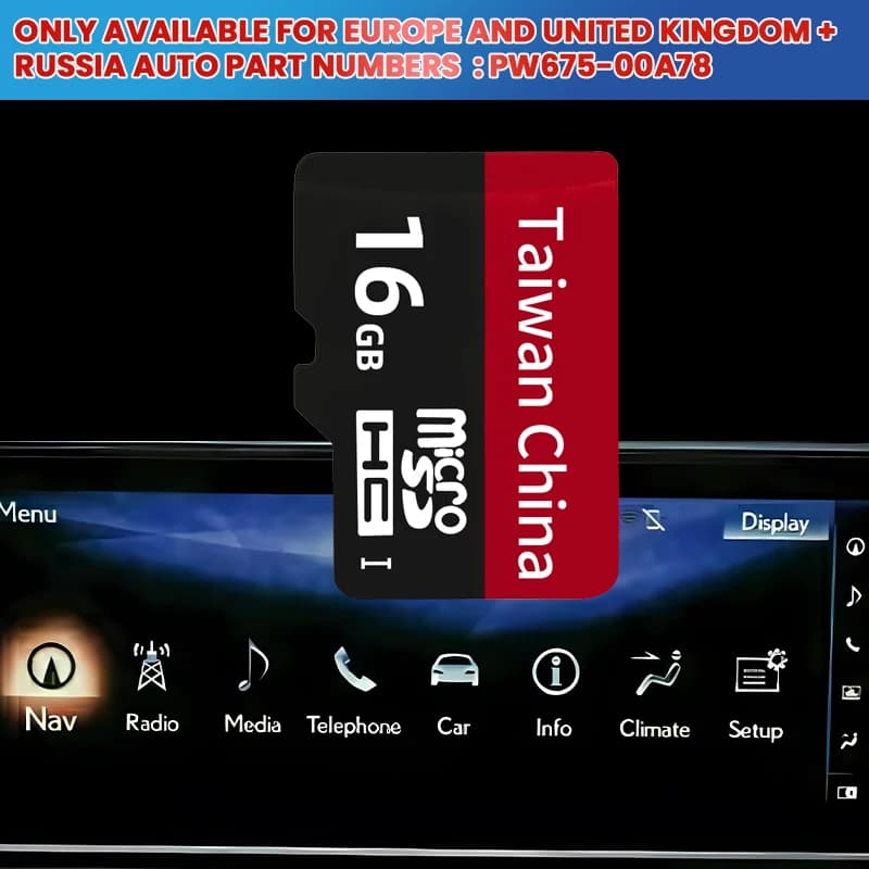 2024 ver.2 NUOVO per la navigazione Lexus Scheda SD Premium 13mm Micro Navigator Regno Unito Europa + Russia Mappe GPS ver.2 Mappe SD