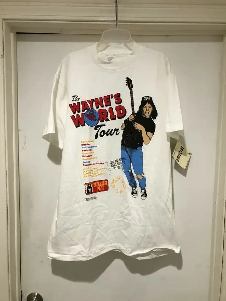 Vintage 1991 Wayne’s Worlldd Tour T Shirt XL Saturday Night Live SNL Movie Promo