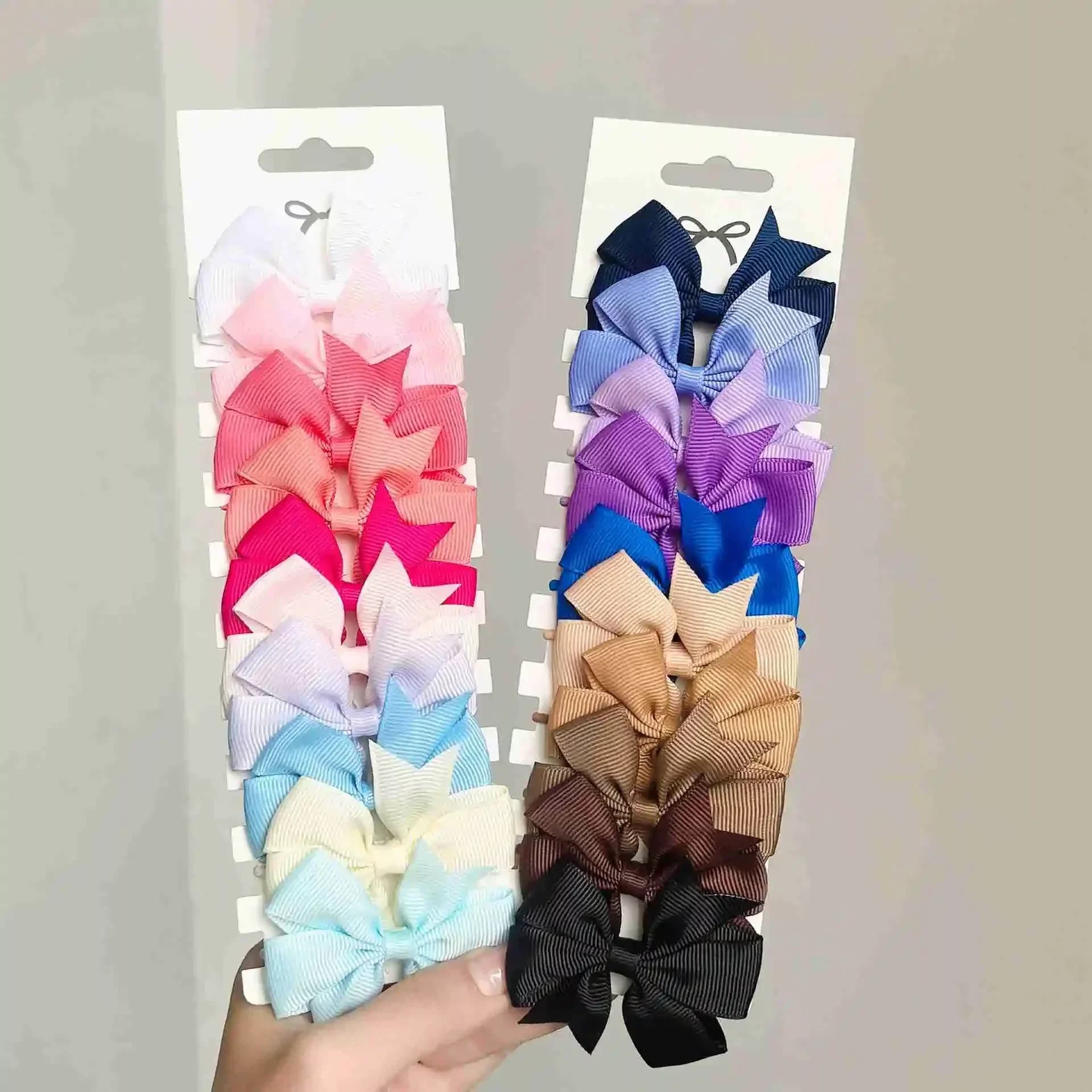 10Pcs/set Candy Colored Cute Rubber Band Headband Ribbon High Elasticity Headband Kids Gift Hair Accessory