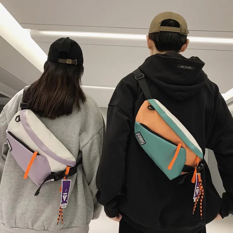 Women's Marsupio Streetwear Chest Bags Marsupio hip-hop in nylon unisex multifunction Pocket phone