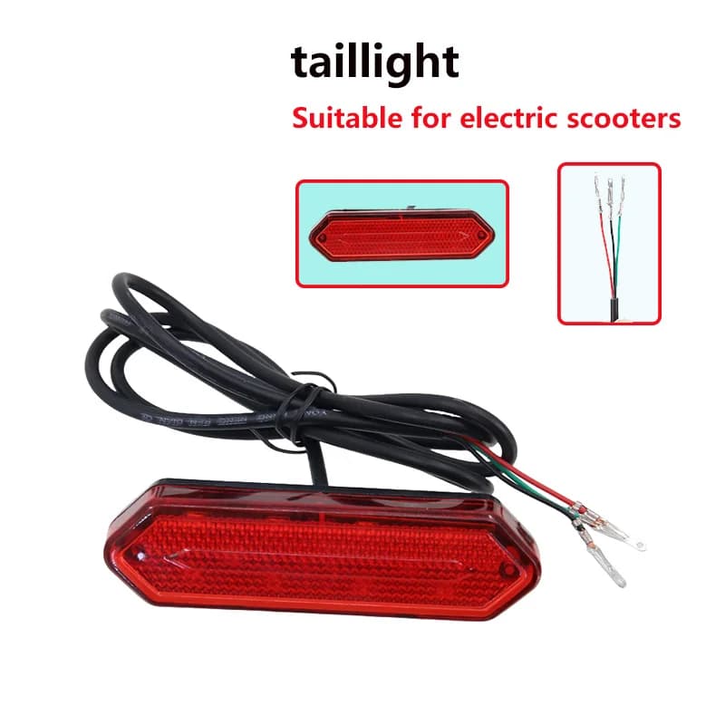 Luce freno Segnale LED Coda posteriore 48V Luce con staffa Fanale posteriore di sicurezza notturno per piccoli accessori per scooter elettrici Citycoco