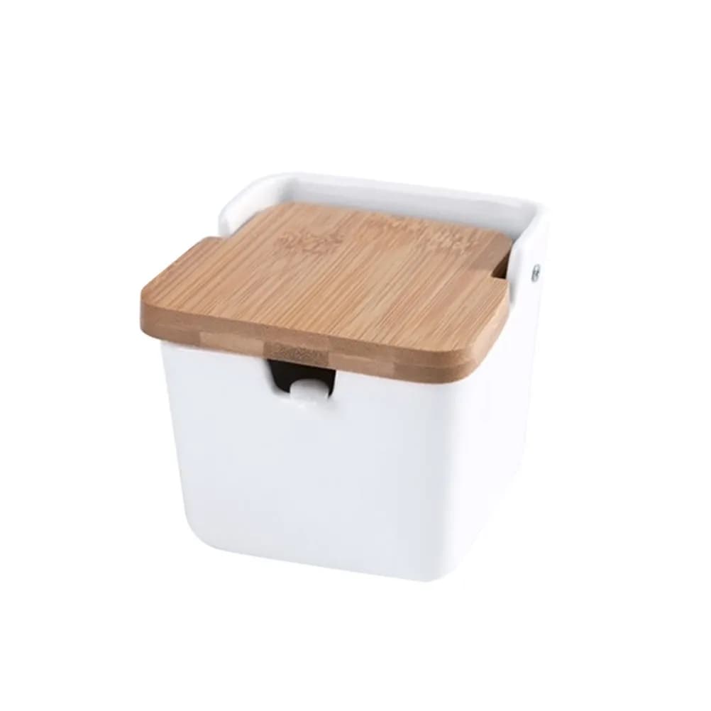 Set di Barattoli per Spezie in Ceramica, Contenitori Eleganti in Porcellana Liscia per Zucchero, Pepe, Sale, Decorazione per Cucina e Casa