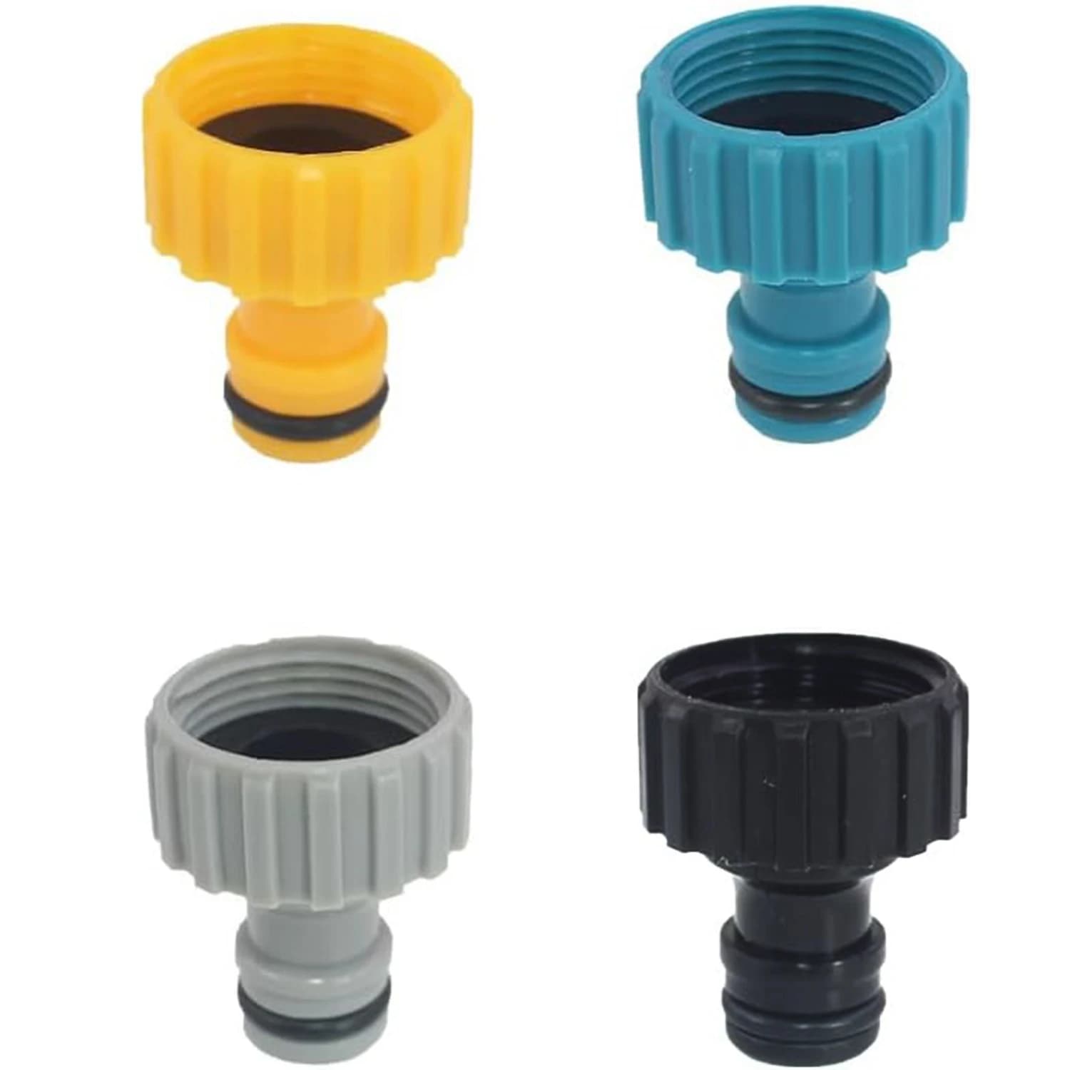 5 Piece Garden Pipe Quick Connectors - 3/4" Plastic Pipe Fittings for Gardening, Car Wash and Irrigation