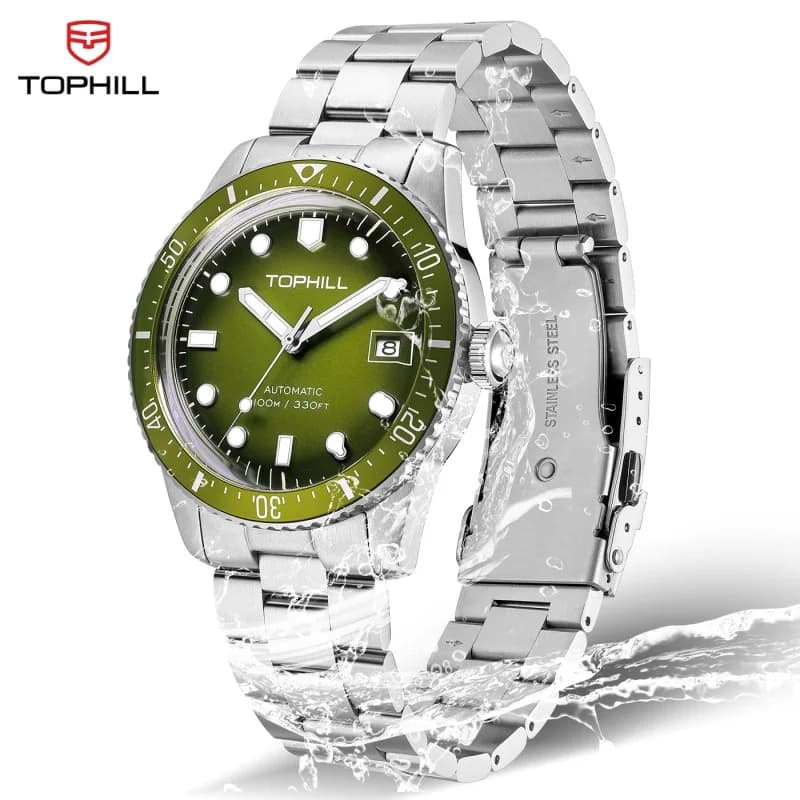 TOPHILL Men's Watch Mechanical Working Watches NH35 Watch with Automatic Movement Men's Watch