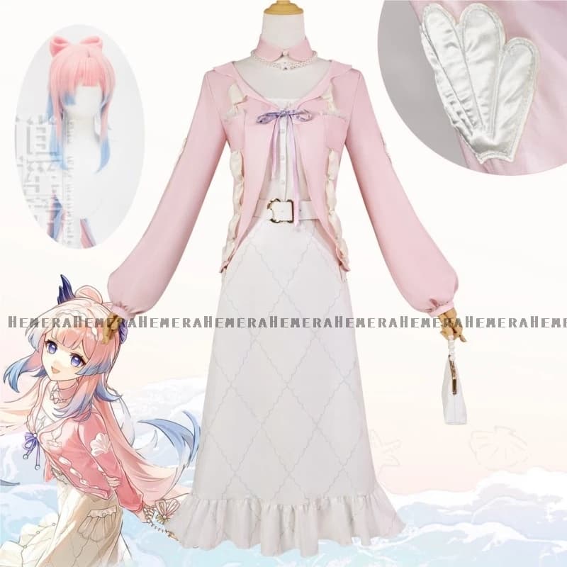 Genshin Impact Sangonomiya Kokomi Costume Cosplay Migrating To Shanhai Parrucca Cos Vestito Da Partito Donne Uniforme Hallowen Gioca Cos