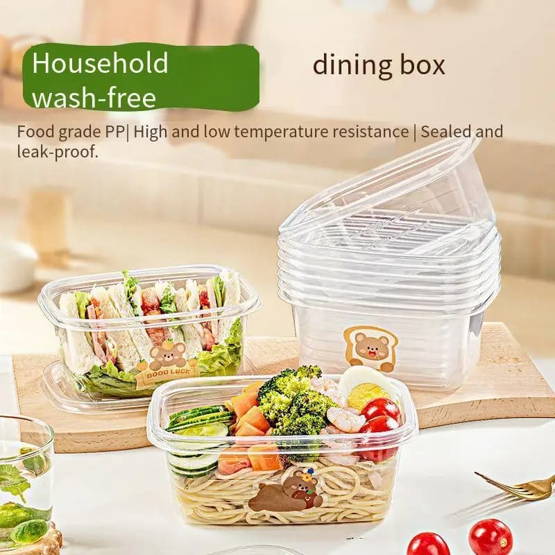 Contenitori per alimenti usa e getta - Scatole per la preparazione dei pasti senza BPA, contenitori per il pranzo impilabili per ufficio/frutta (confezione da 50)