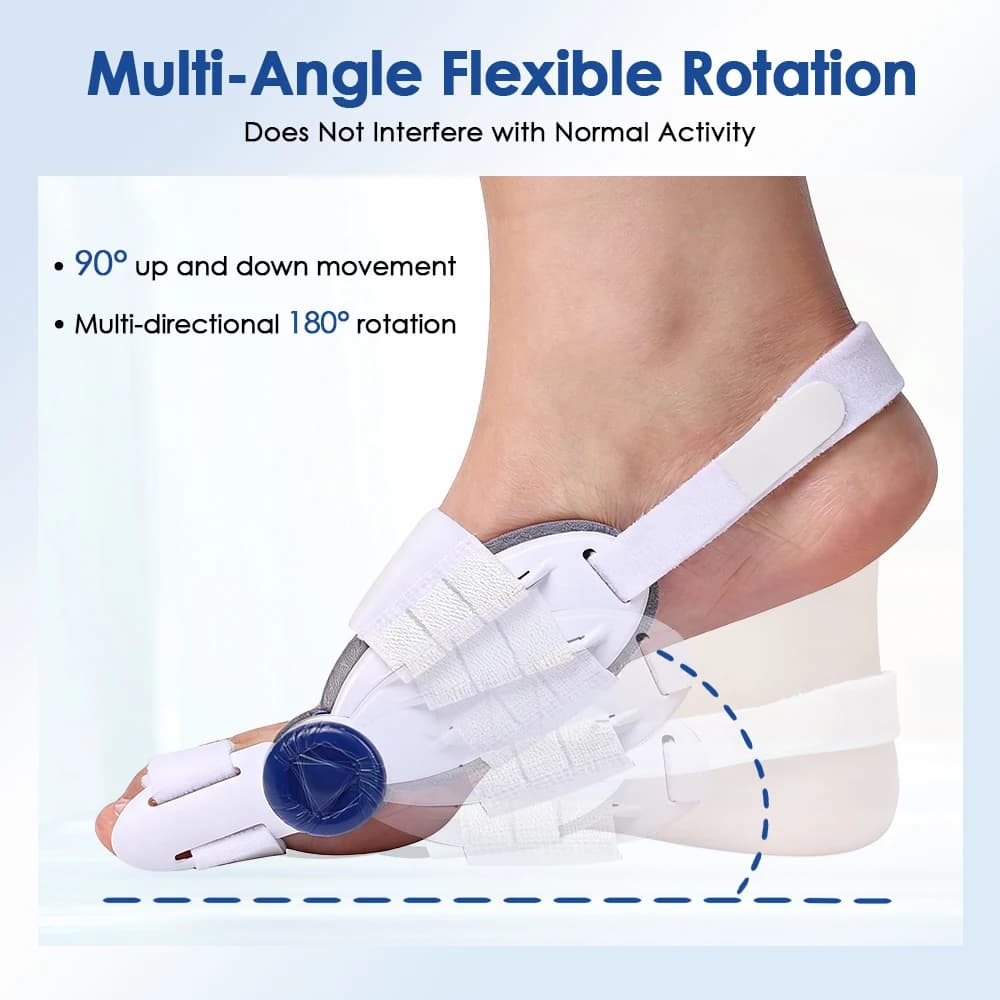 Bunion Corrector Adjustable Big Toe Straightener with Cold Gel Pad Hallux Valgus Splint for Left Right Feet Day Night Foot Care