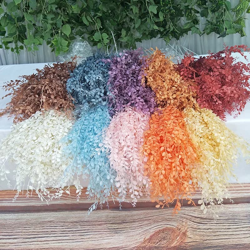 Plastic Artificial Plants Six-Leaf Clover Simulated Rime Grass Wedding Party Decoration Floral Arrangement Home Decoration