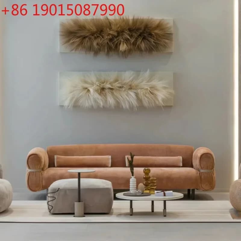 blogger with the same three-person cream small fresh cable tie sofa B & B living room antique velvet sofa