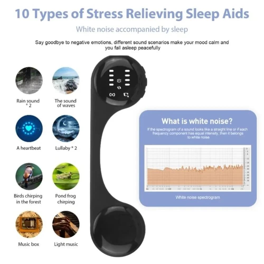 Bluetooth 5.4 Bone Conduction Bluetooth Speaker LED Display TF Card Support Under Pillow Speaker Rechargeable HiFi Stereo Sound