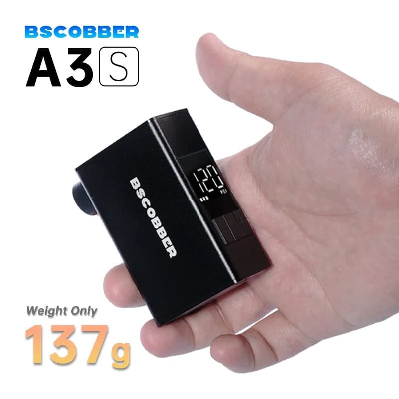 BSCOBBER Mini Pompa Elettrica Portatile per Bici Cordless Gonfiatore di Pneumatici Presta Schrader Valvola 120PSI Accessori Bici A3S