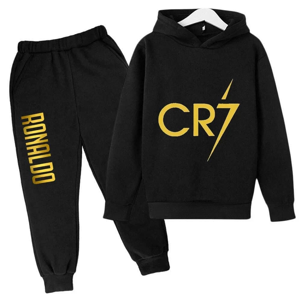 Ronaldo CR7 Print Football Idol Clothing Kids Hoodie 2 pieces Set Trousers Kids Boys Suit Girls Clothing Sportswear