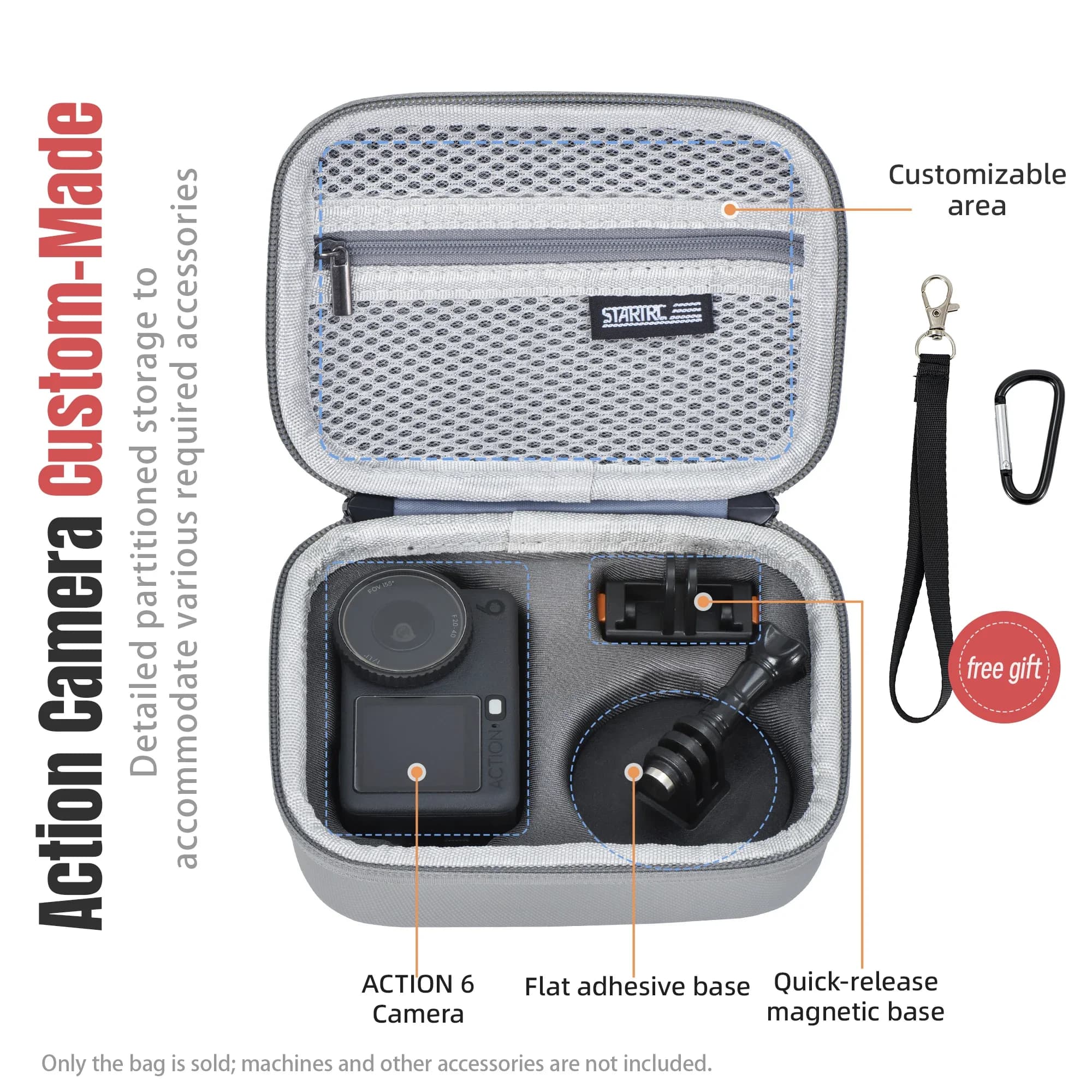 Borsa Portatile Standard per DJI OSMO ACTION 6, Custodia da Viaggio per Accessori Fotocamera DJI Osmo ACTION 6