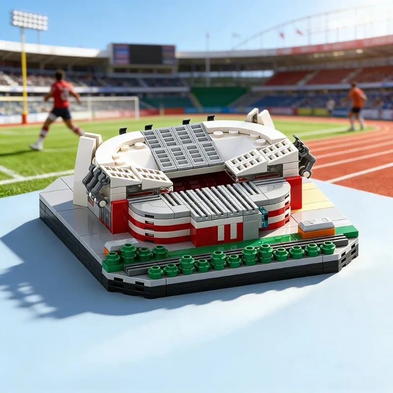 Kit di costruzione dello stadio di calcio MOC da 358 pezzi, modello sportivo fai-da-te con mattoncini compatibili, regalo educativo per adolescenti e adulti