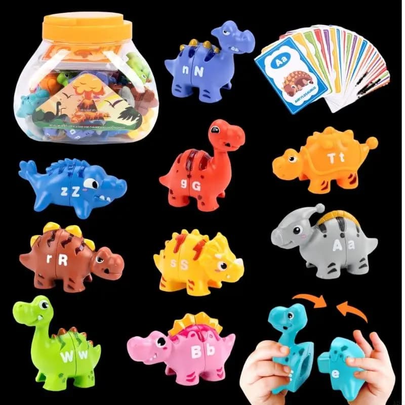 Gioco abbinamento numeri Dinosauro giocattolo per bambini Apprendimento precoce e sviluppo del linguaggio Set da gioco per