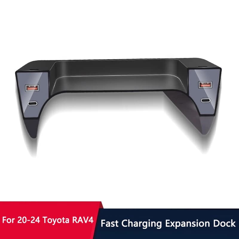 QHCP Car Docking Station Espansione Centrale Espandi Dock Station Multi-porta Ricarica Veloce Per Toyota RAV4 20-24 Accessorio Interno