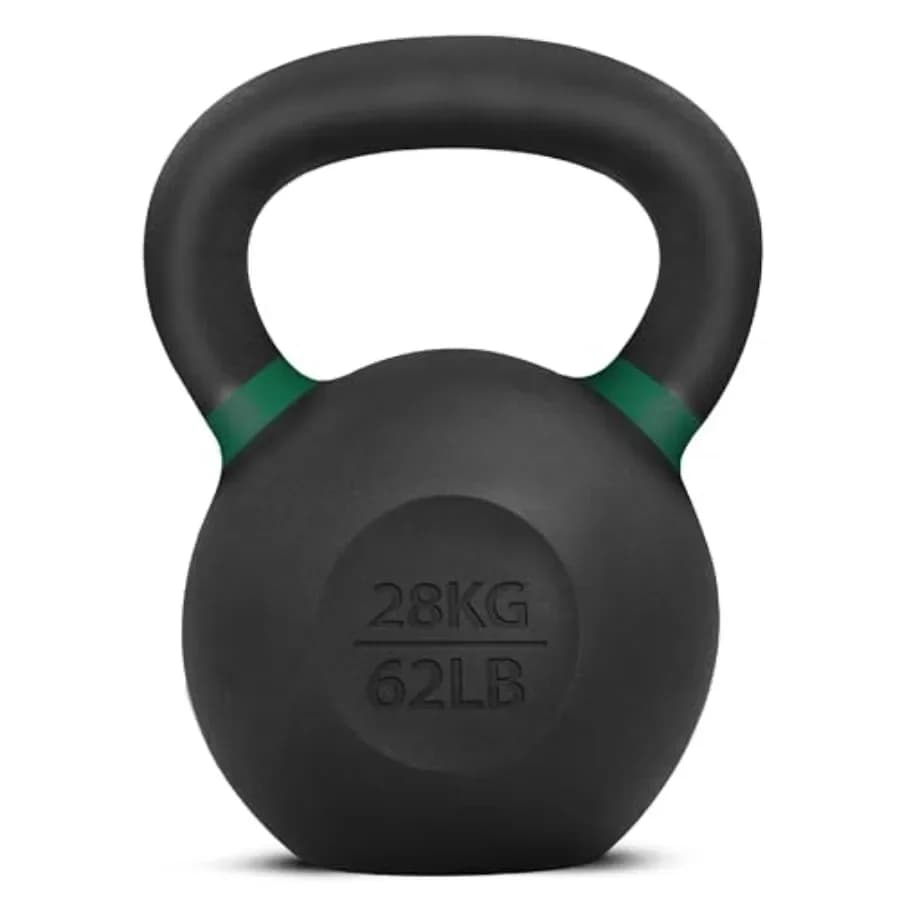 Powder Coated Cast Iron Kettlebell Strength Training Kettlebells Weight Set for Full Body Workout, Home Gym