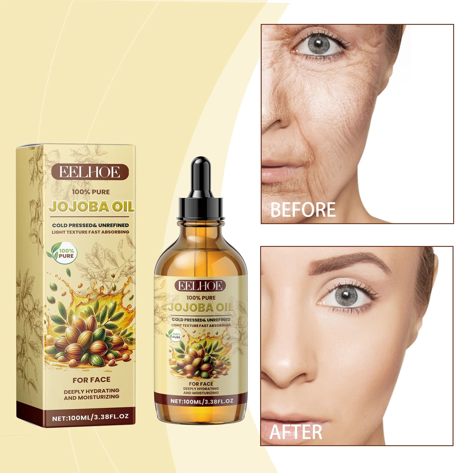 The moisturizing essence for the face to the oil of vitamin C illuminates and firms the skin that quickly absorbs the skin protection of the face
