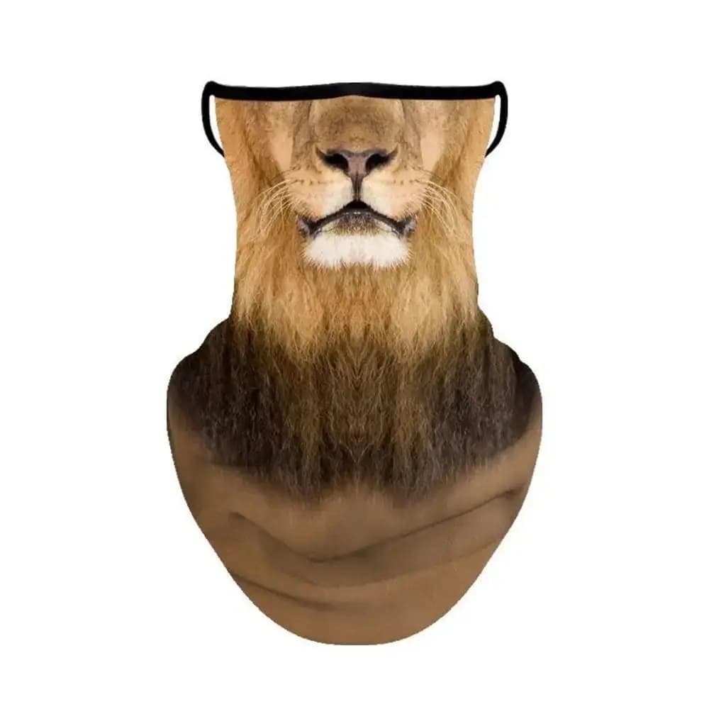 Fashion 3D Pattern 3D Animal Balaclava Silk Texture Breathable Face Mask Cover Multi-Functional Breathable Bandana Outdoor