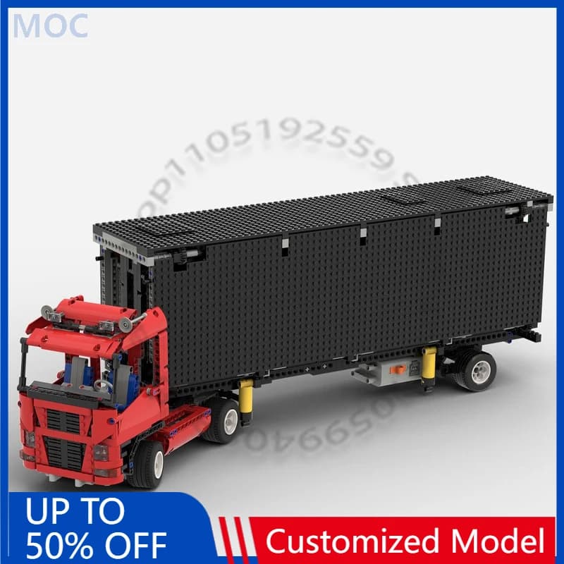 2148 Pezzi Auto Sportiva Rimorchio Mobile MOC Personalizzabile Blocchi da Costruzione Modulari Educativi Semplici Fai-da-Te Regalo per Ragazzi